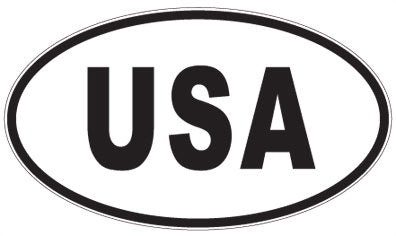 USA - 3 Letter Initials Oval Magnet