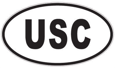 USC - 3 Letter Initials Oval Magnet