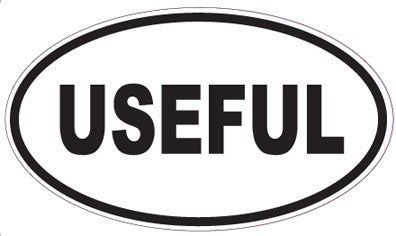 USEFUL - Oval Sticker