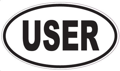 USER - Oval Sticker