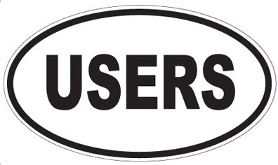 USERS - Oval Sticker