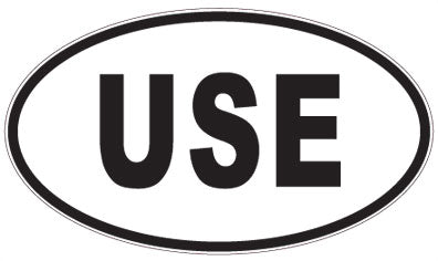 USE - 3 Letter Initials Oval Magnet
