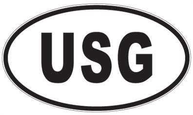 USG - 3 Letter Initials Oval Magnet