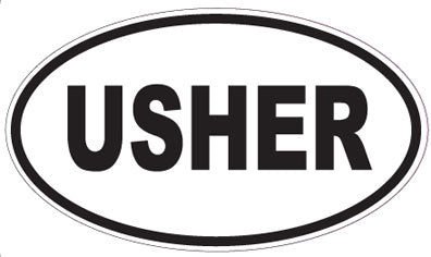 USHER - Oval Magnet