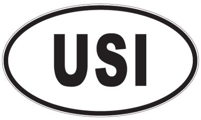 USI - 3 Letter Initials Oval Magnet