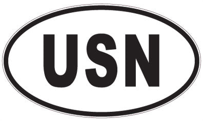 USN - 3 Letter Initials Oval Magnet
