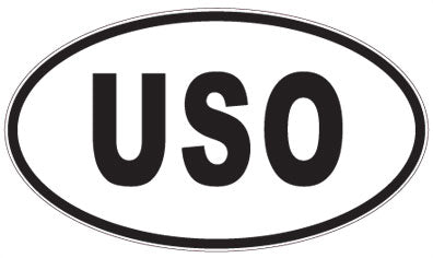 USO - 3 Letter Initials Oval Magnet