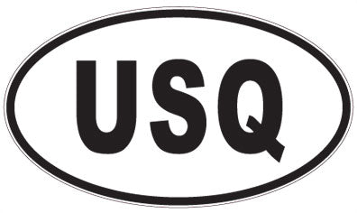 USQ - 3 Letter Initials Oval Magnet