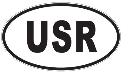 USR - 3 Letter Initials Oval Magnet