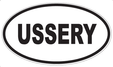 USSERY - Oval Magnet