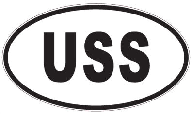 USS - 3 Letter Initials Oval Magnet