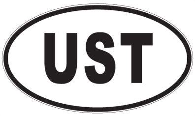 UST - 3 Letter Initials Oval Magnet