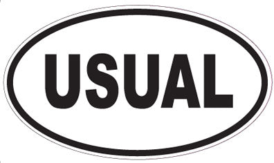 USUAL - Oval Sticker