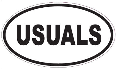 USUALS - Oval Sticker