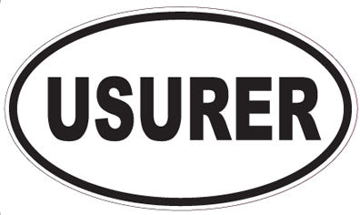 USURER - Oval Sticker