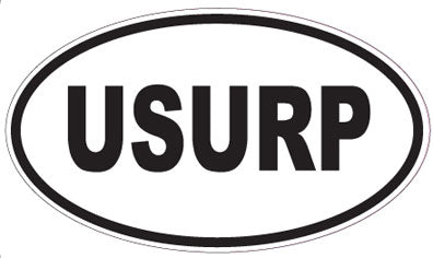 USURP - Oval Sticker