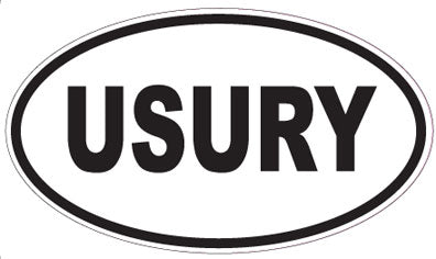 USURY - Oval Magnet