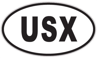 USX - 3 Letter Initials Oval Magnet