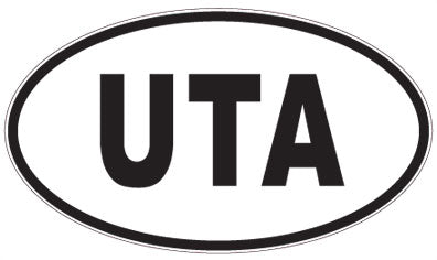 UTA - 3 Letter Initials Oval Magnet