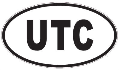 UTC - 3 Letter Initials Oval Magnet