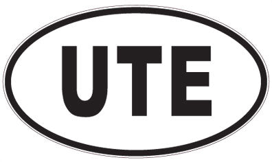 UTE - 3 Letter Initials Oval Magnet