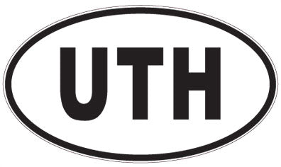 UTH - 3 Letter Initials Oval Magnet