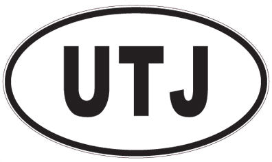 UTJ - 3 Letter Initials Oval Magnet