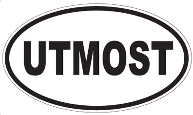 UTMOST - Oval Sticker