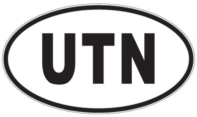 UTN - 3 Letter Initials Oval Magnet