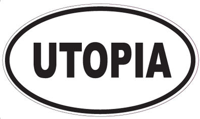 UTOPIA - Oval Sticker