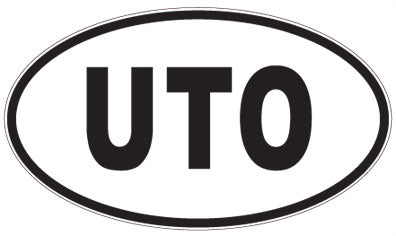 UTO - 3 Letter Initials Oval Magnet