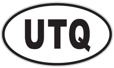 UTQ - 3 Letter Initials Oval Magnet