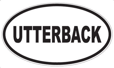 UTTERBACK - Oval Sticker