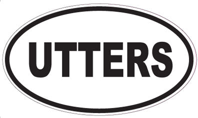 UTTERS - Oval Sticker