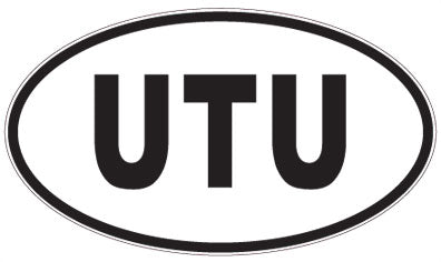 UTU - 3 Letter Initials Oval Magnet