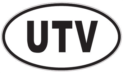 UTV - 3 Letter Initials Oval Magnet