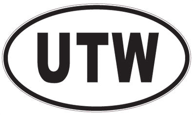UTW - 3 Letter Initials Oval Magnet