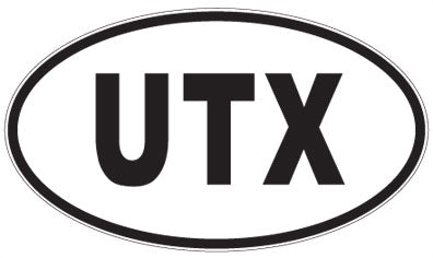 UTX - 3 Letter Initials Oval Magnet