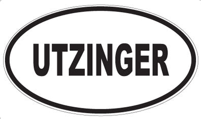 UTZINGER - Oval Sticker