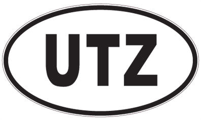 UTZ - 3 Letter Initials Oval Magnet