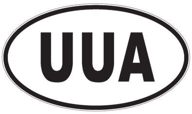 UUA - 3 Letter Initials Oval Magnet