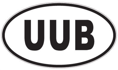 UUB - 3 Letter Initials Oval Magnet