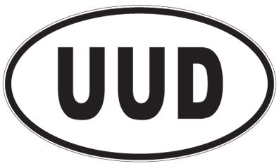 UUD - 3 Letter Initials Oval Magnet