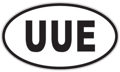 UUE - 3 Letter Initials Oval Magnet