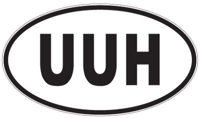 UUH - 3 Letter Initials Oval Magnet