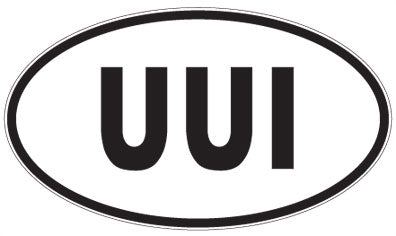 UUI - 3 Letter Initials Oval Magnet