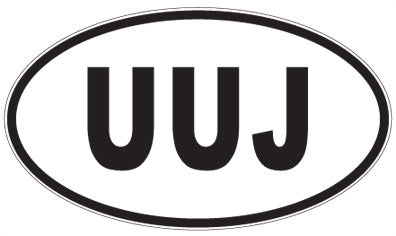 UUJ - 3 Letter Initials Oval Magnet