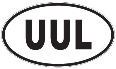 UUL - 3 Letter Initials Oval Magnet