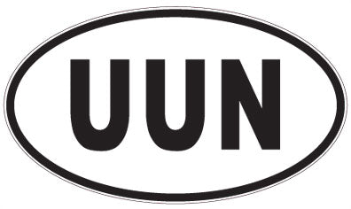 UUN - 3 Letter Initials Oval Magnet