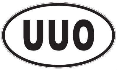 UUO - 3 Letter Initials Oval Magnet